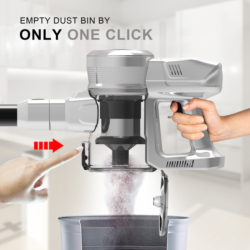 201A コードレススティック掃除機 315W BLDC モーター LED ディスプレイもつれ防止フロアブラシ付き